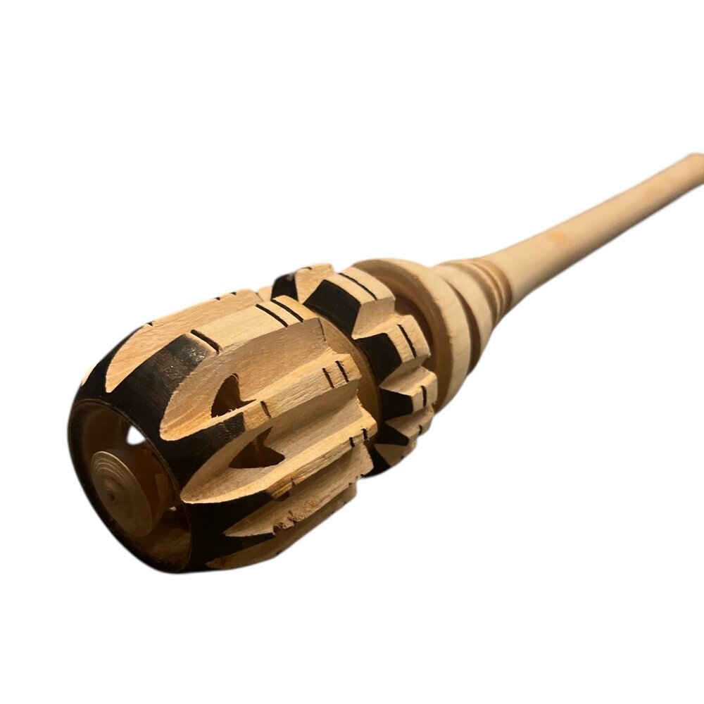 Authentic Molinillo Mexican Hot Chocolate Whisk 14" Wooden Stirrer and Frother